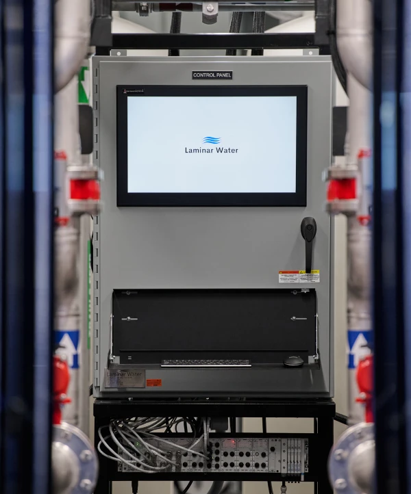 Laminar Water logo on control screen